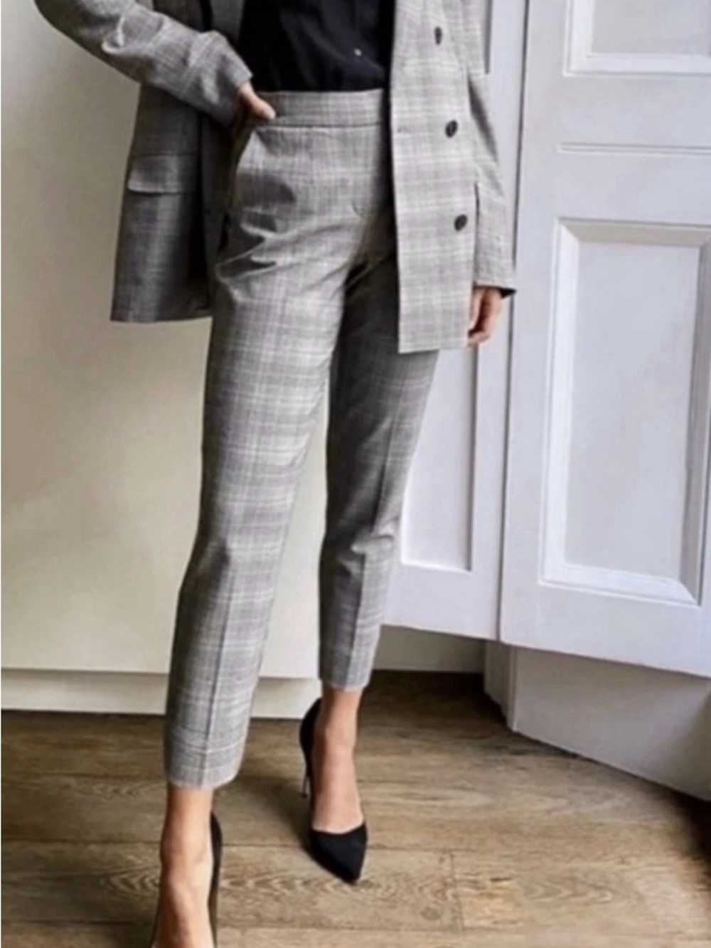 4 for $25- Aritzia Babaton Conan Pants Grey Brown Straight Leg Trousers - Picture 10 of 10